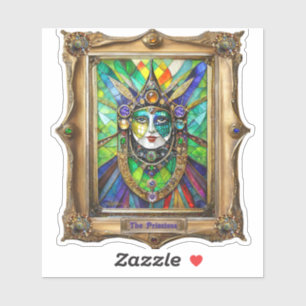 Mardi Gras Realm Portraits - Die Priesterin Aufkleber