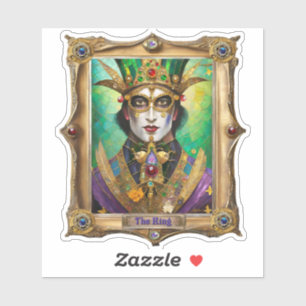 Mardi Gras Realm Portraits - The King Aufkleber