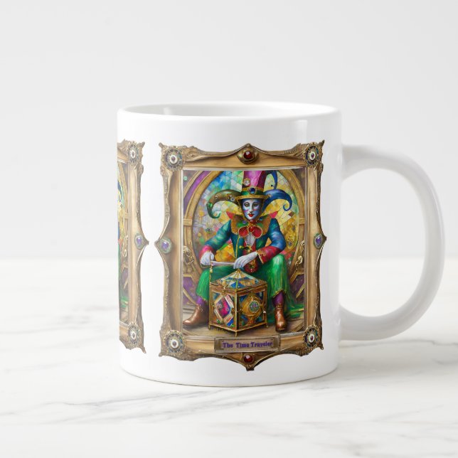 Mardi Gras Realm Portraits - The Time Traveller Jumbo-Tasse (Rechts)