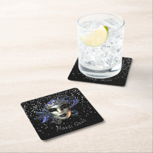 Mardi Gras Rechteckiger Pappuntersetzer