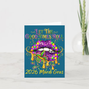 Mardi Gras Retro Let gute Illustration Karte