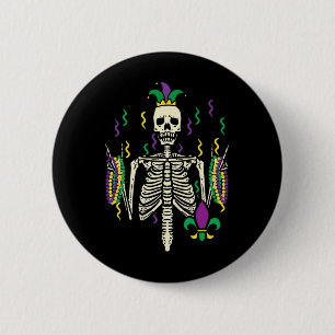 Mardi Gras Rocker Skeleton Rock Outfit Men Boys Ki Button