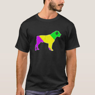 Mardi Gras Rottweiler Dog Funny Puppy Dog Lover T-Shirt