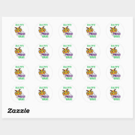 Mardi Gras Round Sticker