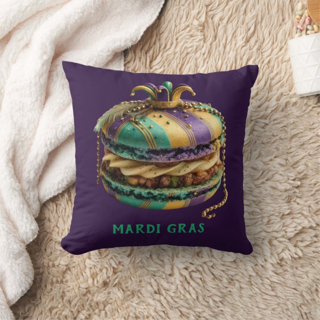 Mardi Gras Royal Macaron Kissen (Decke)
