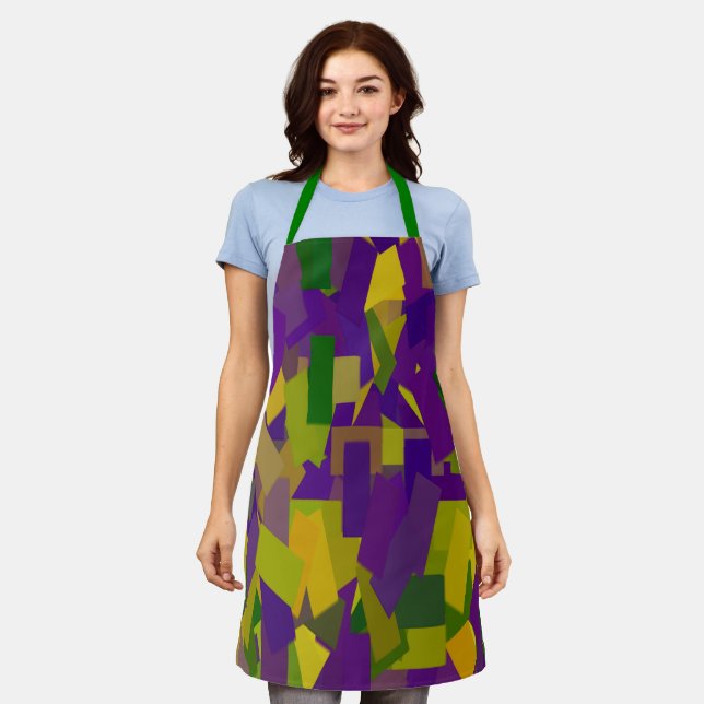 Mardi Gras Schürze (Getragen)