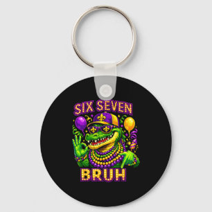 Mardi gras sechs sieben bruh Mardigator Alligator Schlüsselanhänger