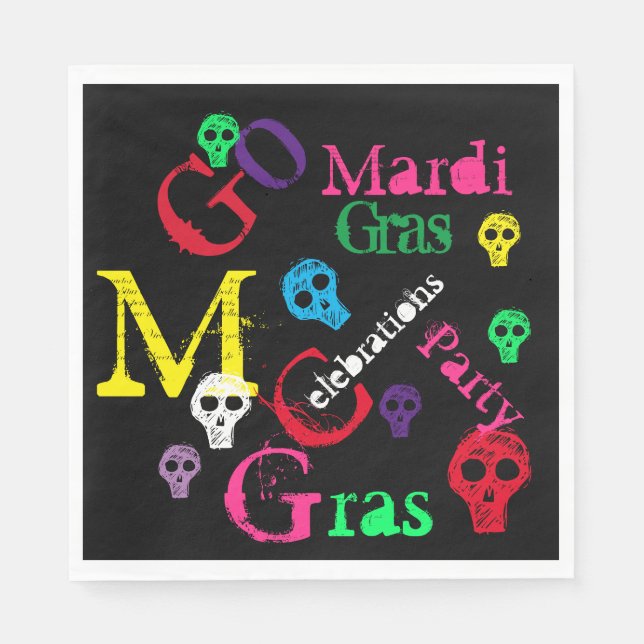 MARDI GRAS SERVIETTE (Vorderseite)