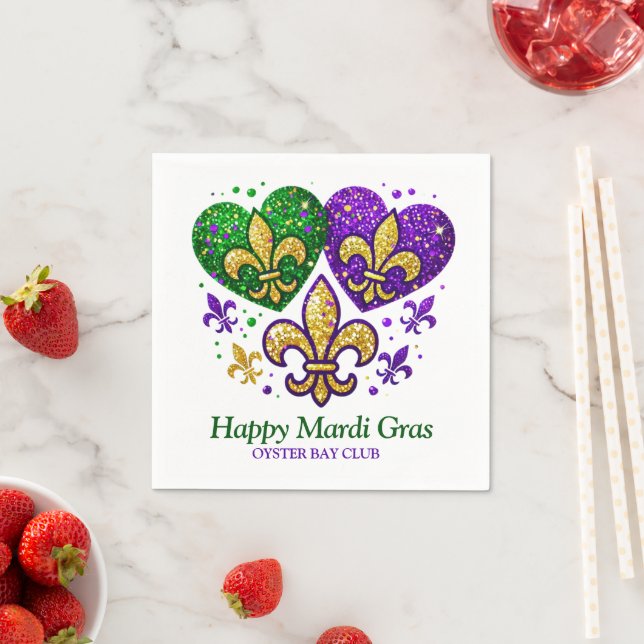 Mardi Gras Serviette (Beispiel)