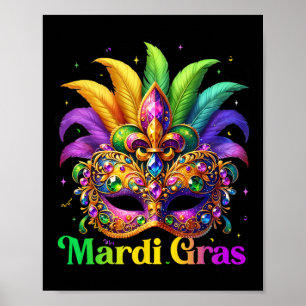 Mardi Gras Shirts für Frauen Mädchen Kinder Maske Poster