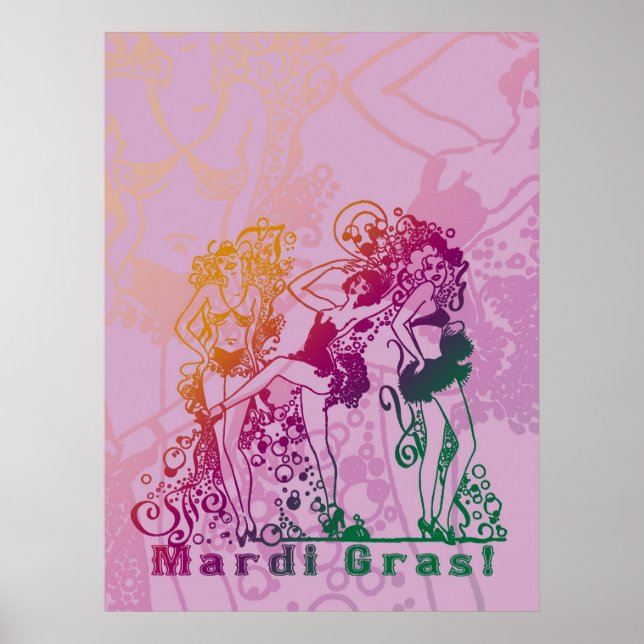 Mardi Gras Showgirls Poster (Vorne)