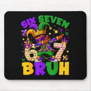 Mardi Gras Six Seven 67 Bruh Meme Dabbing Kobold Mousepad