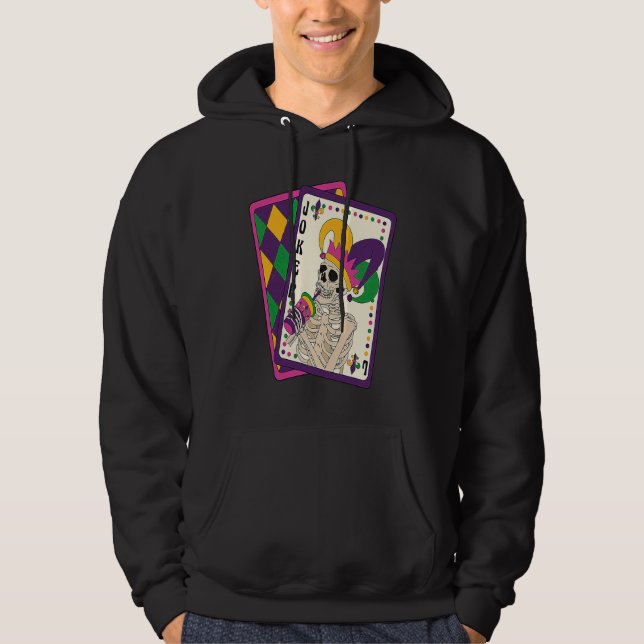 Mardi Gras Skeleton Hoodie (Vorderseite)