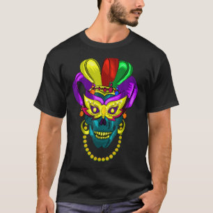 Mardi Gras Skull 2023 Jester Carnival Louisiana Ca T-Shirt
