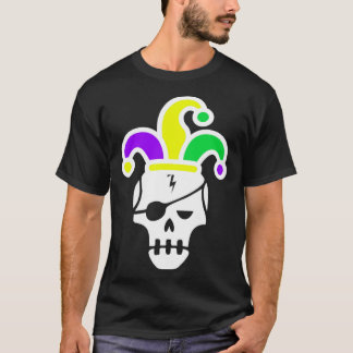 Mardi Gras Skull Jester Hat Carnival Mexican Parad T-Shirt