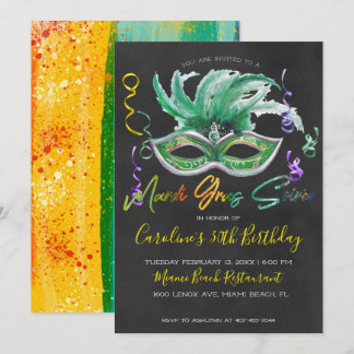 Mardi Gras Soiree | 30. Geburtstag Einladung