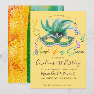 Mardi Gras Soiree | 30. Geburtstag Einladung