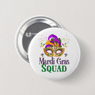 Mardi Gras Squad Button