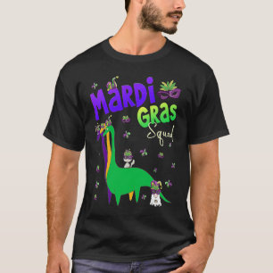 Mardi Gras Squad  Dinosaur Katze & Gnom  Mardi Gra T-Shirt