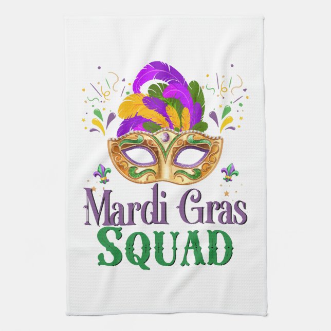 Mardi Gras Squad Geschirrtuch (Vertikal)
