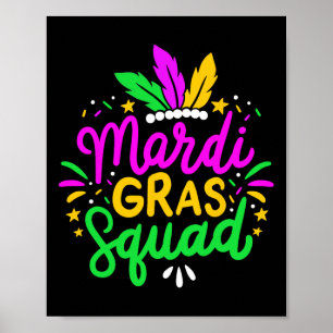 Mardi Gras Squad Party Gift Poster