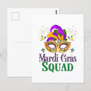 Mardi Gras Squad Postkarte