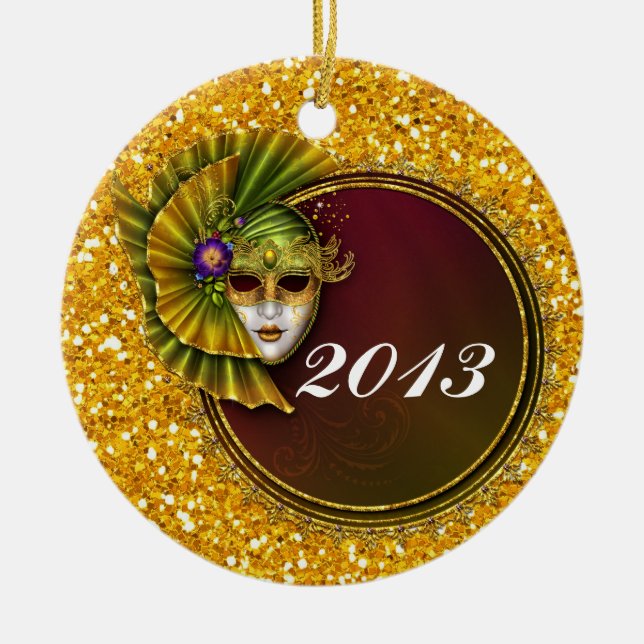 Mardi Gras - SRF Keramik Ornament (Vorne)