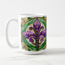 Mardi Gras Stains Glass Lilie