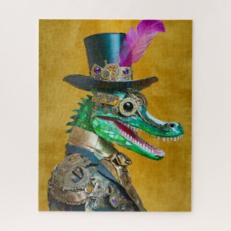 Mardi Gras Steampunk Party Animal Alligator