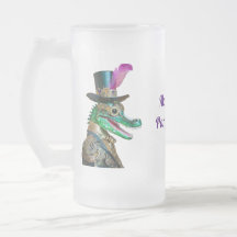 Mardi Gras Steampunk Party Animal Alligator