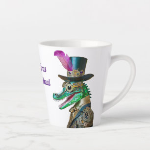 Mardi Gras Steampunk Party Animal Alligator Milchtasse