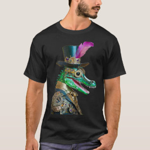 Mardi Gras Steampunk Party Animal Alligator T-Shirt