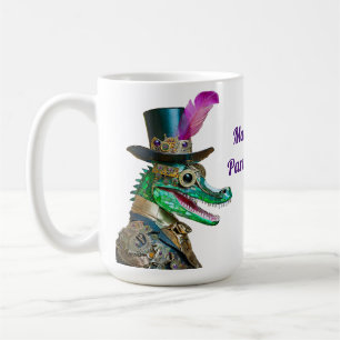Mardi Gras Steampunk-Party-Tier-Alligator Kaffeetasse
