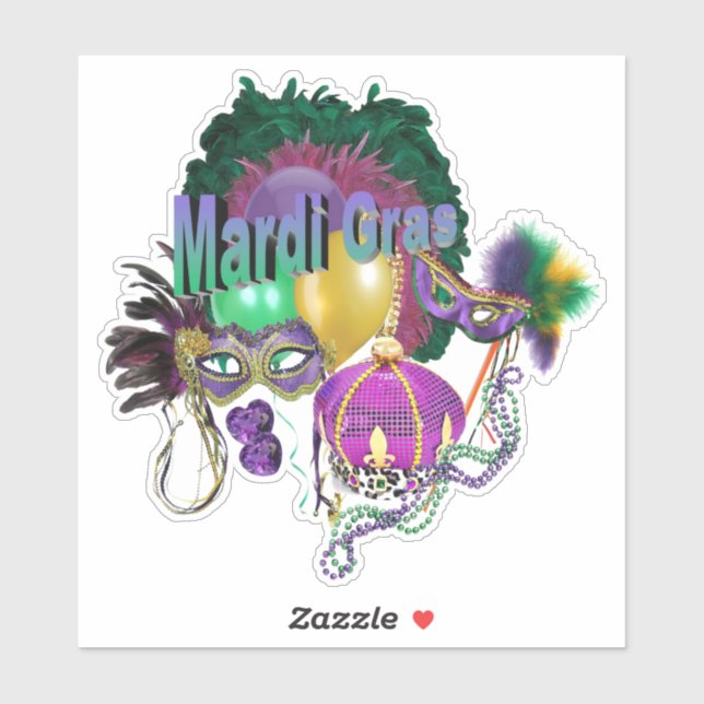 Mardi Gras Sticker (Blatt)