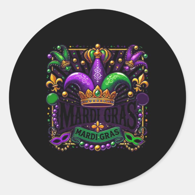 Mardi Gras Sticker (Vorderseite)