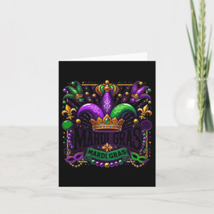Mardi Gras Sticker Karte