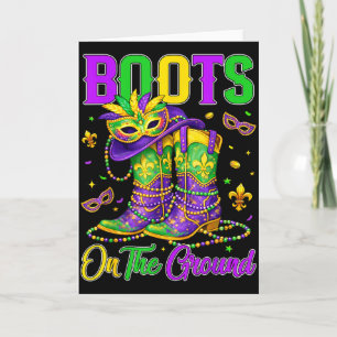 Mardi Gras Stiefel On The Ground Cowgirl Western B Karte