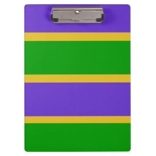 Mardi Gras Stripes Colors Klemmbrett