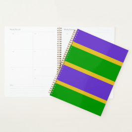 Mardi Gras Stripes Colors Planer