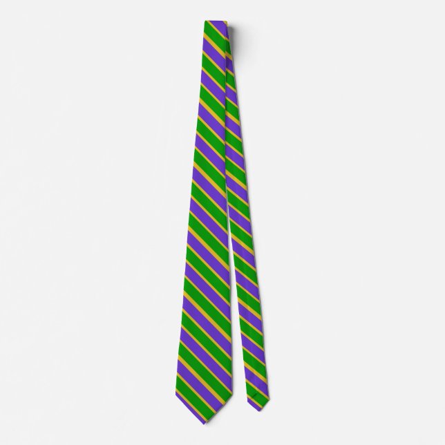 Mardi Gras Stripes Neck Tie Krawatte (Vorderseite)