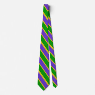 Mardi Gras Stripes Neck Tie Krawatte