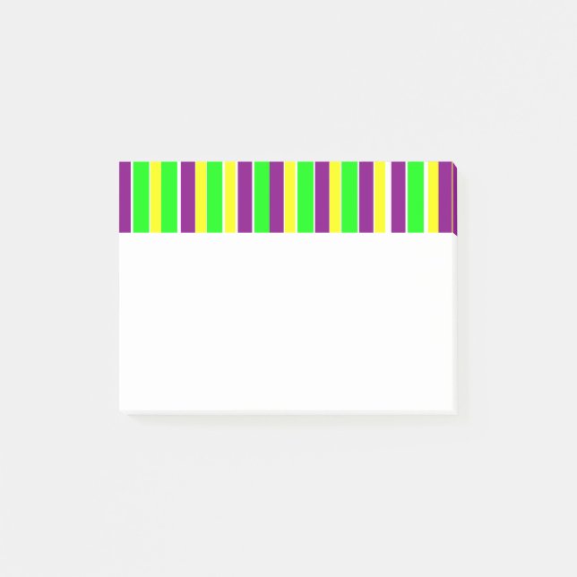 Mardi Gras Stripes Post-it Klebezettel (Vorderseite)