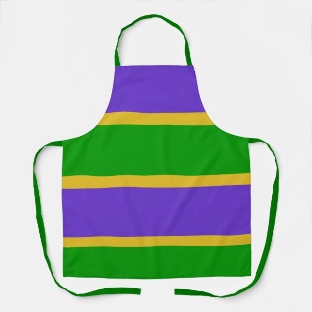 Mardi Gras Stripes Schürze (Vorderseite)