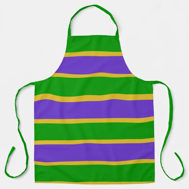 Mardi Gras Stripes Schürze (Vorderseite)