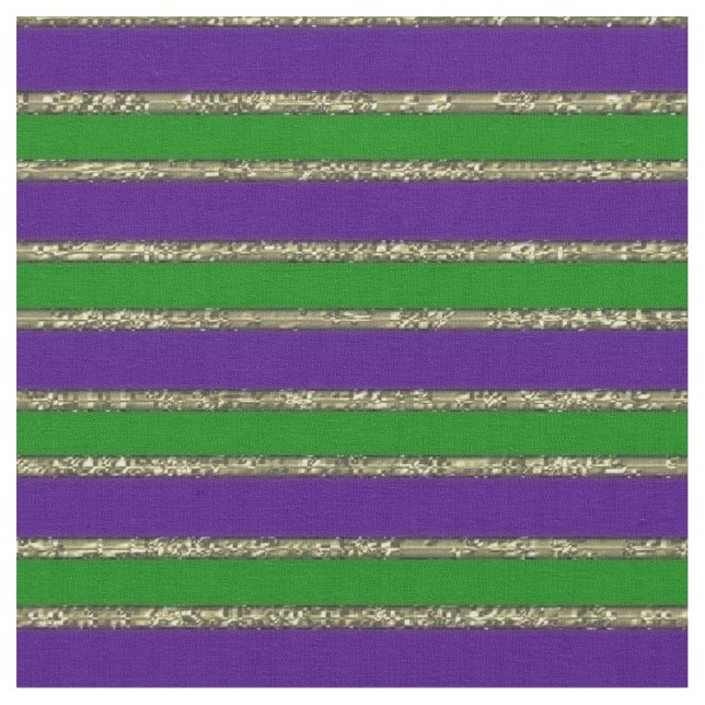 Mardi Gras Stripes Stoff (Nahaufnahme)