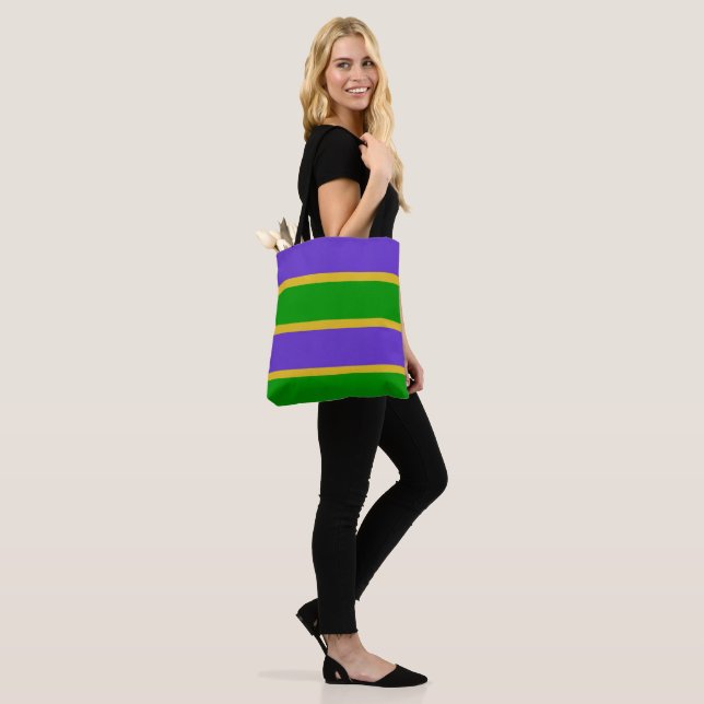 Mardi Gras Stripes Tasche (Am Model)