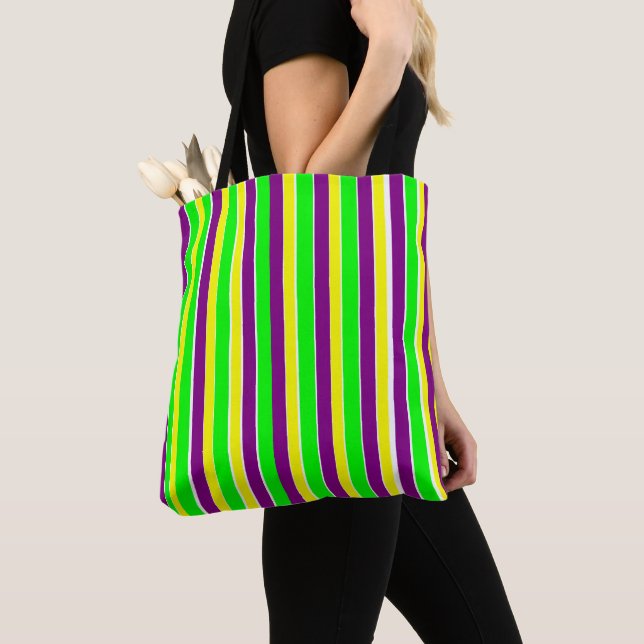 Mardi Gras Stripes Tasche (Von Nahem)