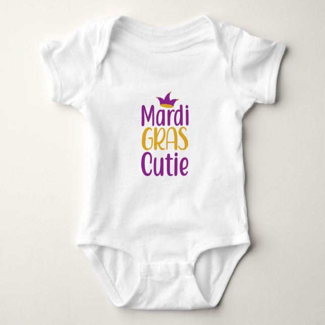 Mardi Gras Süsse Baby Bodysuit Baby Strampler (Vorderseite)