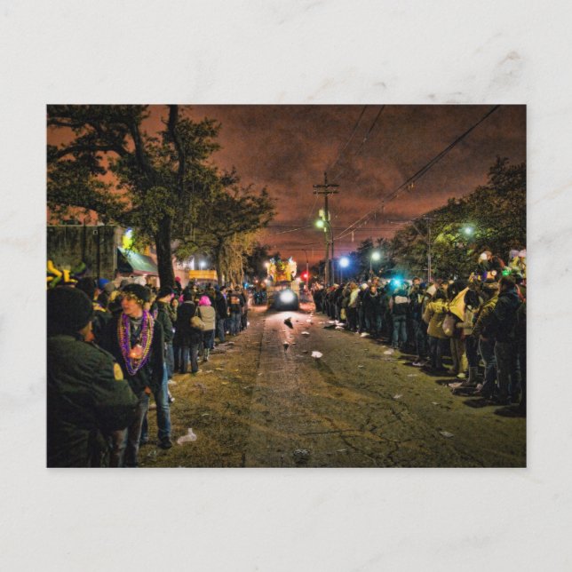 Mardi Gras Textures Postkarte (Vorderseite)