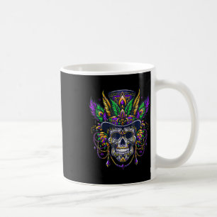 Mardi Gras Totenkopf-Zylinderhut New Orleans Mediz Kaffeetasse
